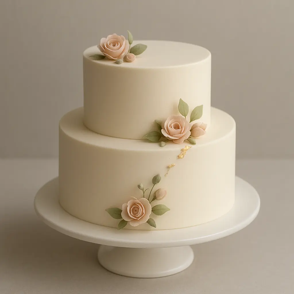 Elegante individuelle Torte auf Podest